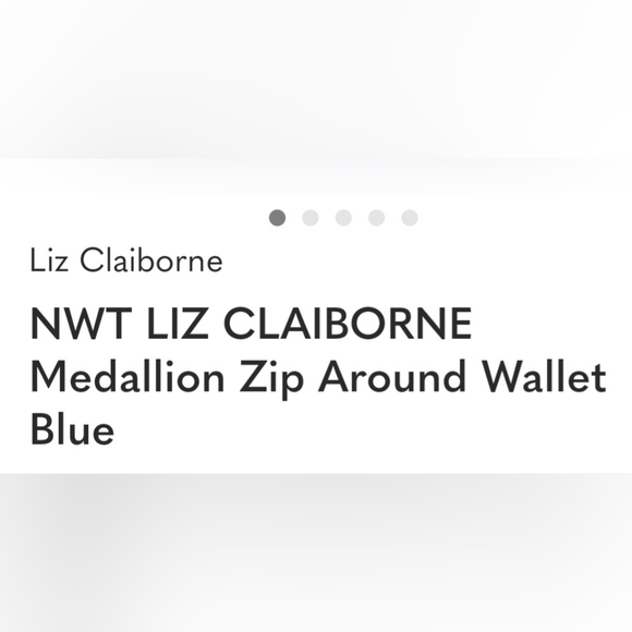 Liz Claiborne Royal Blue Wallet with Logo - Picture 6 of 6